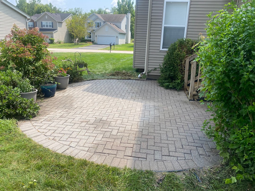 Amazing Pressure Wash...Patio Cleaning of Pavers in Gilberts, Illinois!  Thumbnail